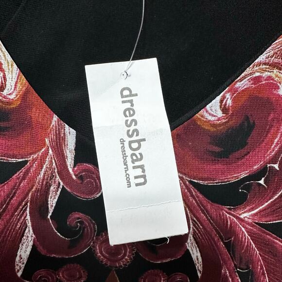 Dressbarn‎ Womens Cape Blouse Size Large Pullover Floral V Neck Stretch Comfort - Picture 7 of 10